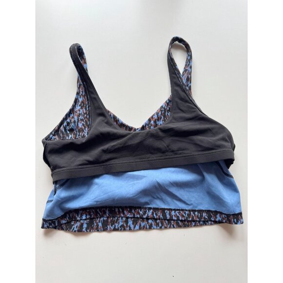 LULULEMON Align Tank Leopard Camo Blue Nile Multi Nulu V-Neck Top, Size 12 - Picture 12 of 16